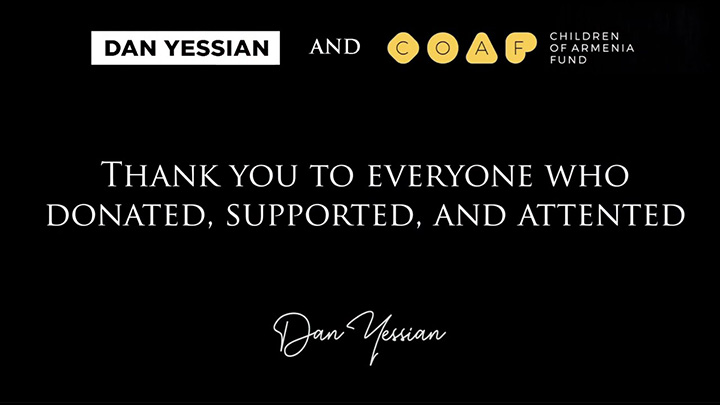 Thank You for an Evening of Hope for the Children of Armenia